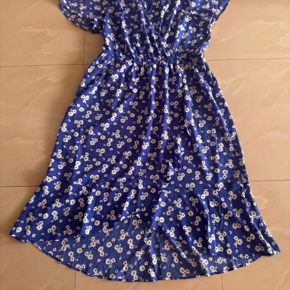 Lane Bryant - Floral Maxi Dress - High Low - Size 14- Blue Flowers flare - Picture 16 of 16